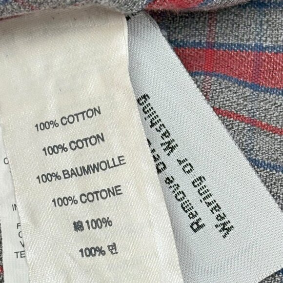 J Crew Gray Red Plaid Mid Weight Flannel Button Down Shirt - Picture 4 of 10